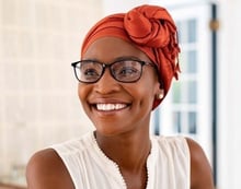 Woman smiling