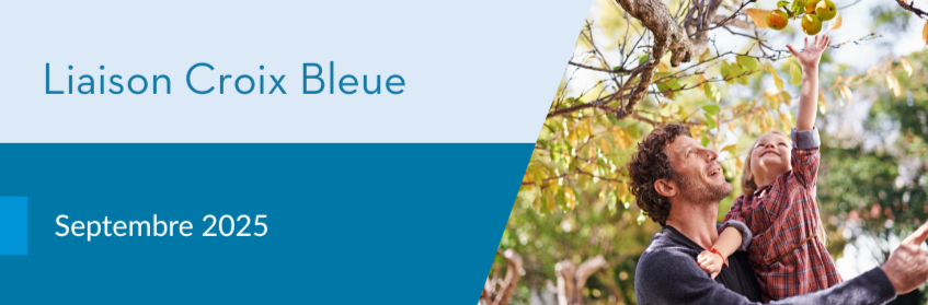 Liaison Croix Bleue - Septembre 2025. Image d'une famille cueillant des pommes