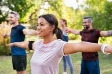 People doing yoga