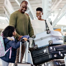 Family at the airport